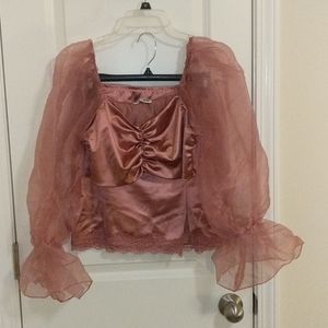 Satin skirt set